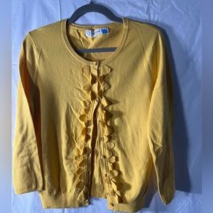Cute yellow cotton cardigan by Sparrow